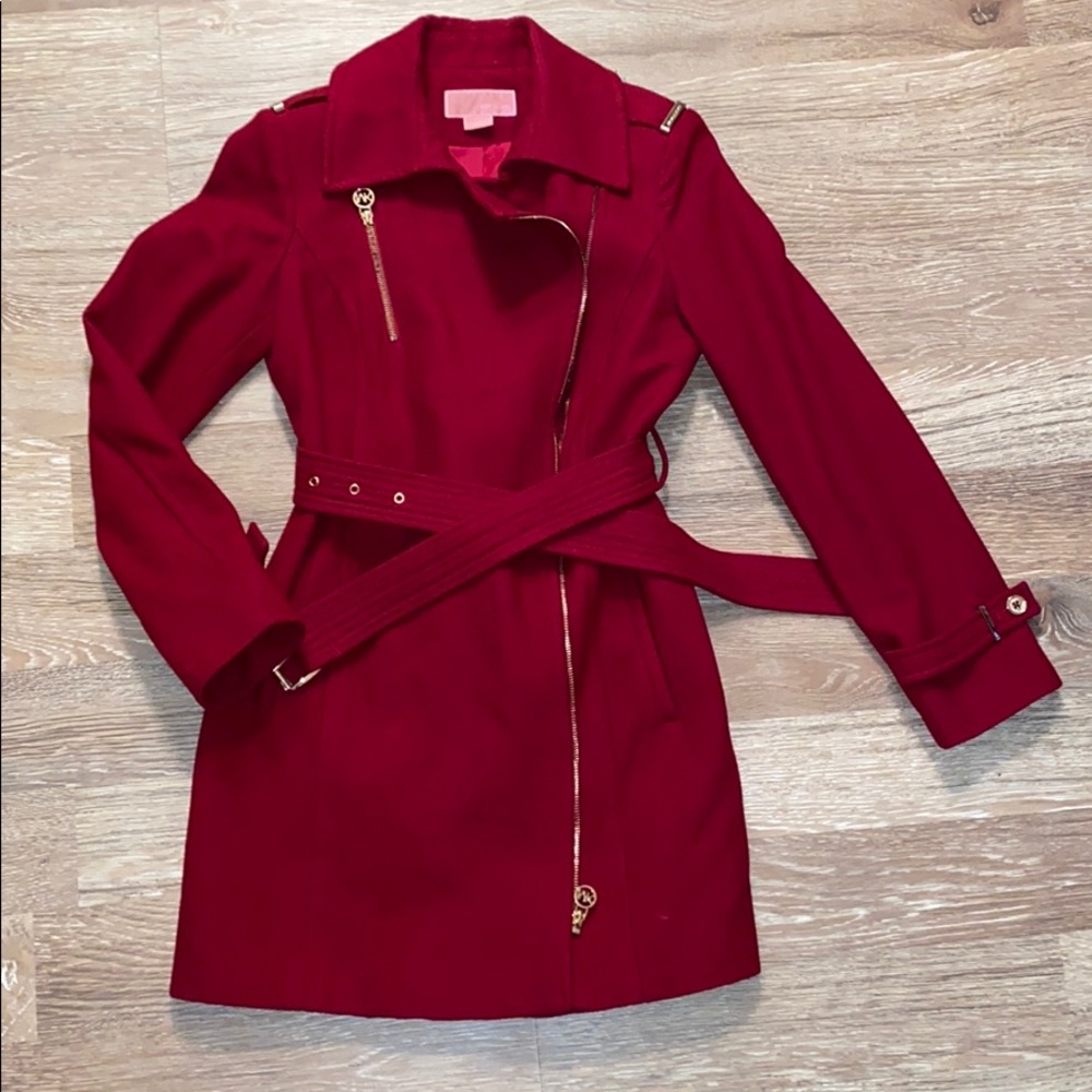 Red Michael Kors Peacoat